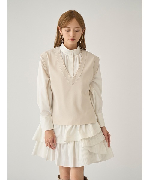 「SNIDEL」 コンビワンピース 1 アイボリー レディース_画像3