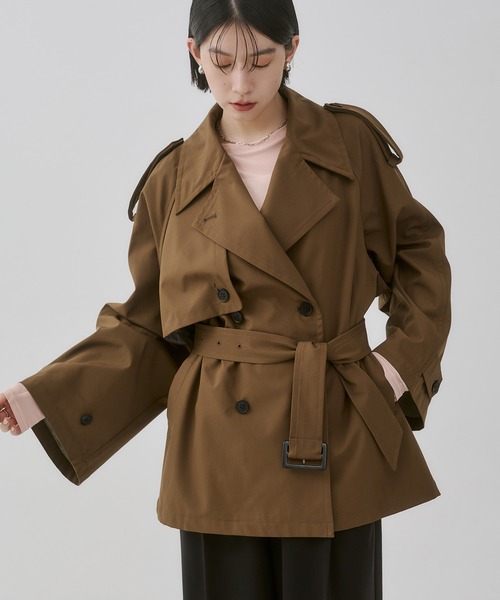 hunch ボンディング　ミディ丈トレンチコート BONDING MIDI TRENCH COAT