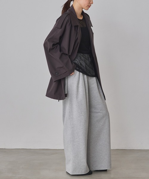 hunch ボンディング　ミディ丈トレンチコート BONDING MIDI TRENCH COAT