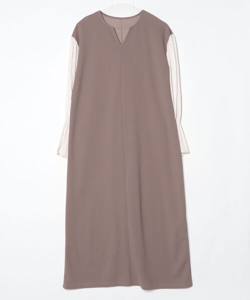 GeeRA（ジーラ） 長袖ワンピース SMALL モカ レディース : ZOZOTOWN