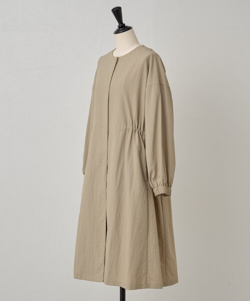 ◆未使用級◆ビアズリー◆洗えるノーカラーウールニットコート◆ネイビー◆ラクーン BEARDSLEY（ビアズリー）の「ニットコート（ノーカラーコート）」 - WEAR