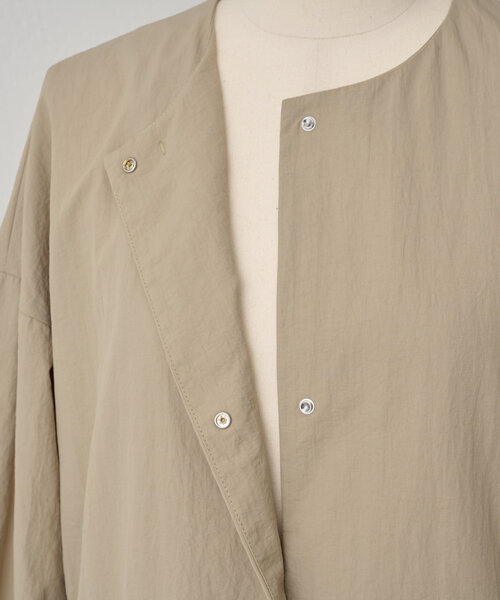 ビアズリー　圧縮ウールコート　ベージュ　ノーカラーコート BEARDSLEY（ビアズリー） ノーカラーコート FREE ベージュ レディース