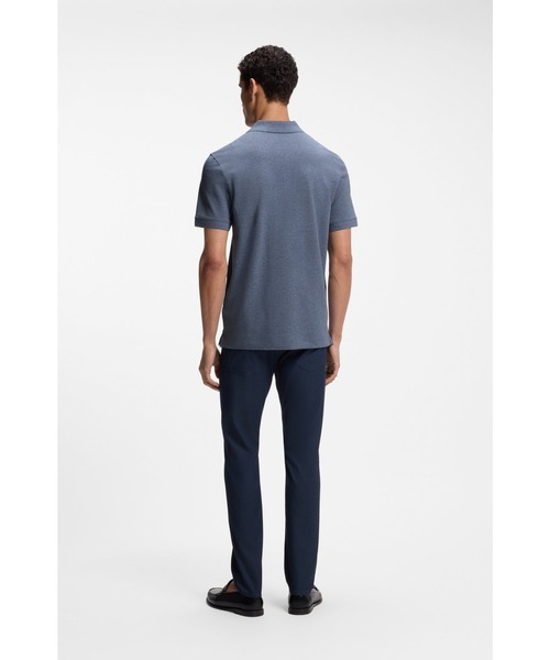 HUGO BOSSネイビー 半袖ポロシャツ 新品 BOSS（HUGO BOSS） ポロシャツ 半袖 Pallas コットンピケ ロゴエン