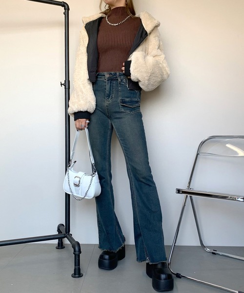 「non-hedge」 ブルゾン FREE ベージュ レディース_画像6