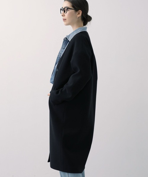 「saloon」 ノーカラーコート MEDIUM ブルー レディース_画像7