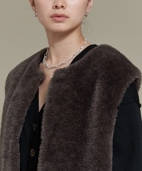 「NOMINE」 ベスト フリー ベージュ レディース_画像8