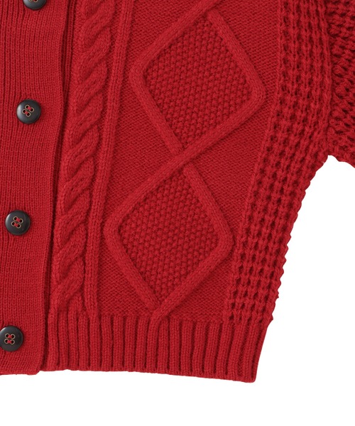 「ACLENT」 ニットカーディガン FREE アイボリー レディース_画像8