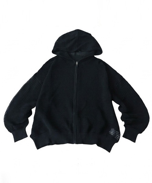 新品 antiqua ニット パーカー 極上ニット antiqua（アンティカ） パーカー 透かし編み ニット パーカー