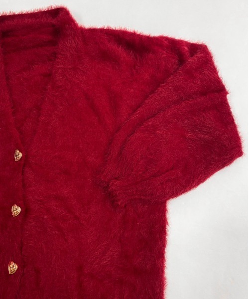 「LADY LIKE」 カーディガン M レッド レディース_画像2