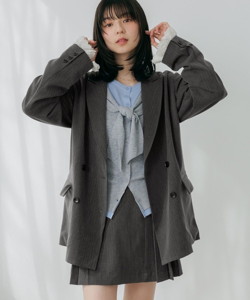 新品！　R’IAM スカーフレイヤードニット グレー Heather（ヘザー） ニット セーター レイヤードスカーフニット 655824