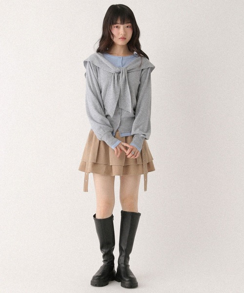 Heather（ヘザー） ニット セーター レイヤードスカーフニット 655824