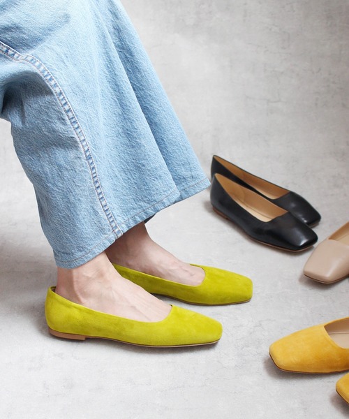 「Fabio Rusconi」 フラットパンプス 37 イエロー レディース_画像3