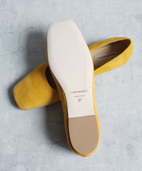 「Fabio Rusconi」 フラットパンプス 37 イエロー レディース_画像9