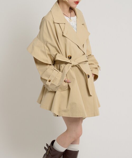 w closet（ダブルクローゼット） トレンチコート コート フリル
