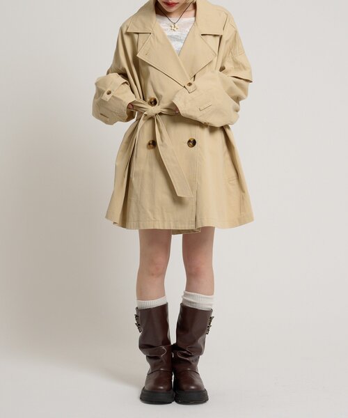 w closet（ダブルクローゼット） トレンチコート コート フリル