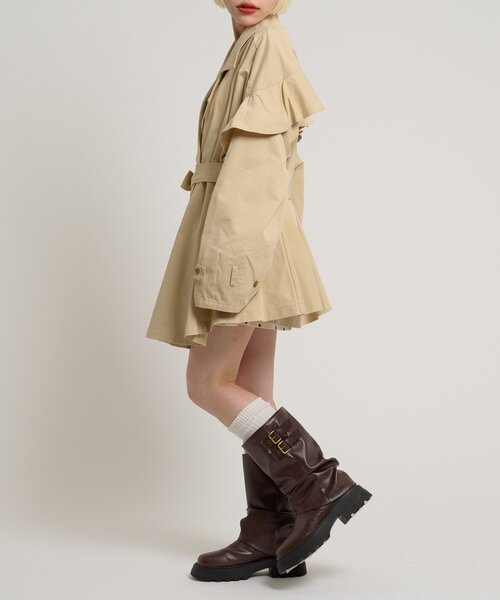 w closet（ダブルクローゼット） トレンチコート コート フリル