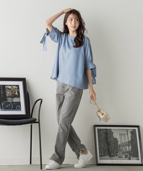 「VICKY」 長袖シャツ M ブルー レディース_画像2