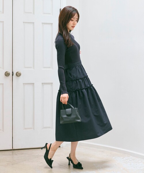 「Feroux」 ドッキングワンピース F ブラック レディース_画像3