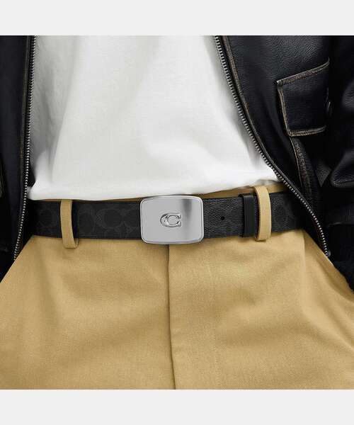 COACH（コーチ） ベルト プラーク バックル ベルト・38MM メンズ