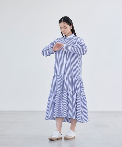 「BIANCA」 シャツワンピース 38 ホワイト レディース_画像2