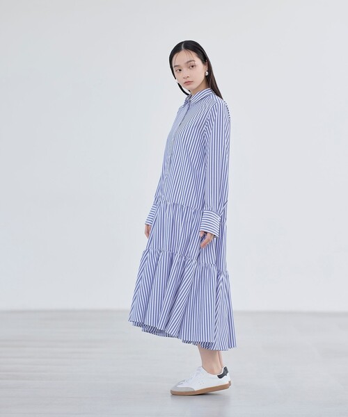 「BIANCA」 シャツワンピース 38 ホワイト レディース_画像5