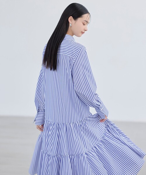 「BIANCA」 シャツワンピース 38 ホワイト レディース_画像7