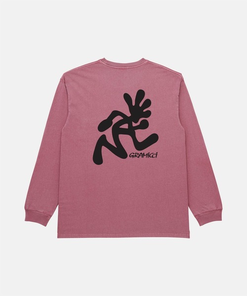 Gramicci（グラミチ） tシャツ RUNNING MAN L/S TEE PIGMENT DYED