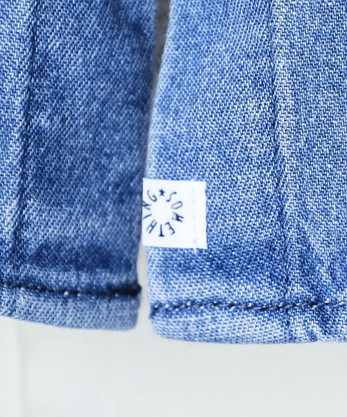 「SOMETHING」 長袖ブラウス SMALL インディゴブルー レディース_画像7