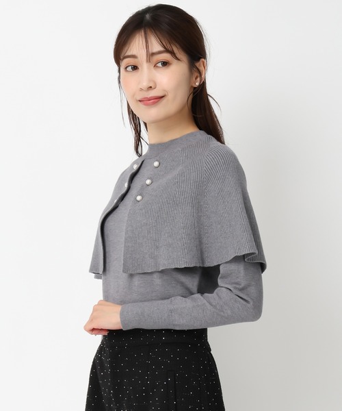 「MISCH MASCH」 長袖ニット フリ- ブラック レディース_画像4