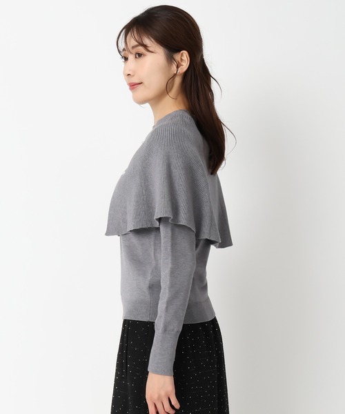 「MISCH MASCH」 長袖ニット フリ- ブラック レディース_画像9