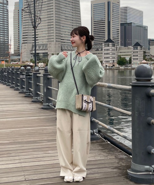「hinari」 長袖ニット FREE ピンク レディース_画像9