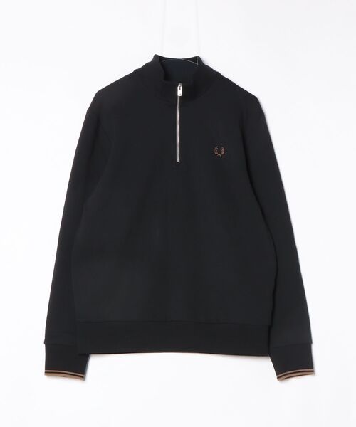 「FRED PERRY」 スウェットカットソー L ブラック レディース