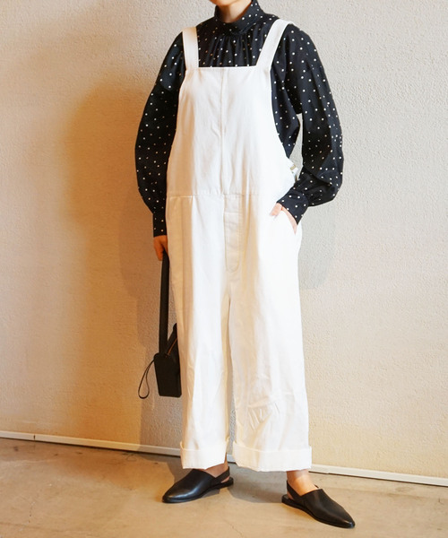 「JOURNAL STANDARD LUXE」 オーバーオール - ブラック レディース_1