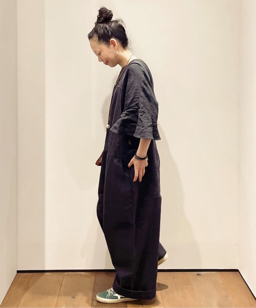 「JOURNAL STANDARD LUXE」 オーバーオール - ブラック レディース_6