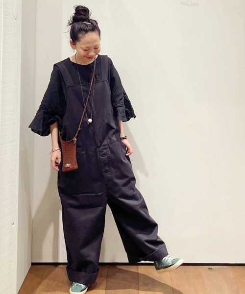 「JOURNAL STANDARD LUXE」 オーバーオール - ブラック レディース_7