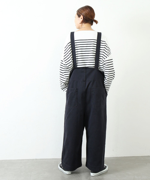 「JOURNAL STANDARD LUXE」 オーバーオール - ブラック レディース_10