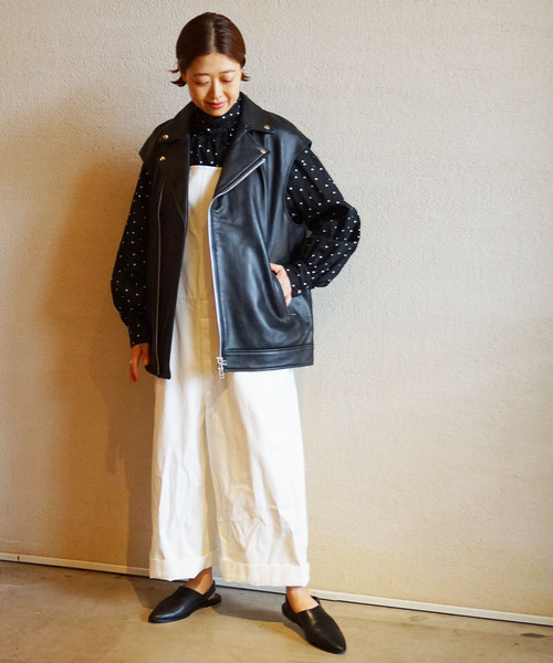 「JOURNAL STANDARD LUXE」 オーバーオール - ブラック レディース_14