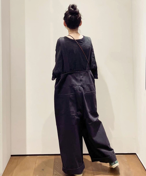 「JOURNAL STANDARD LUXE」 オーバーオール - ブラック レディース_15