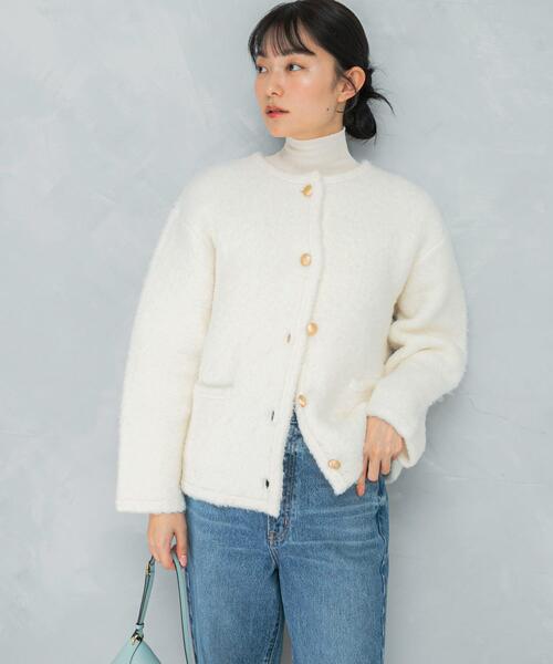 「URBAN RESEARCH ROSSO WOMEN」 ニットカーディガン FREE グレー レディース
