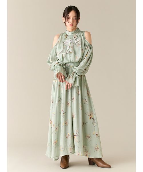 「LILY BROWN」 長袖ワンピース 0 ミント レディースの画像