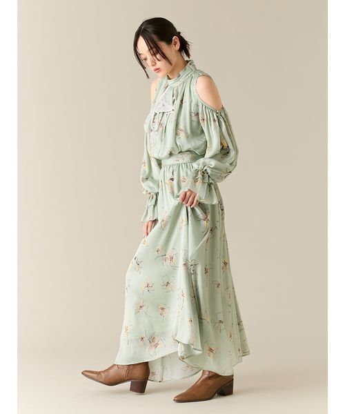 「LILY BROWN」 長袖ワンピース 0 ミント レディースの画像
