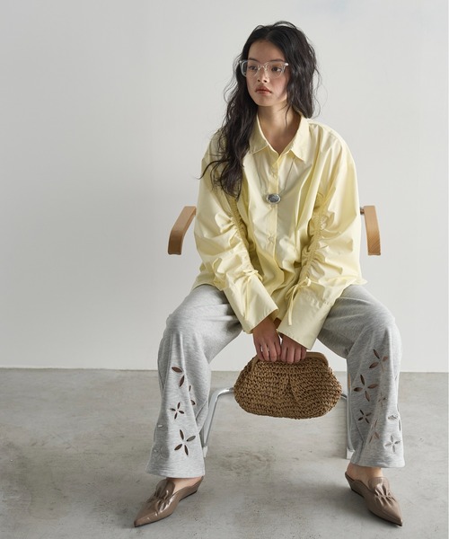 「THE YOn」 長袖シャツ FREE ライトブルー レディース_画像7