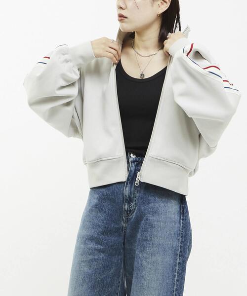 「CONVERSE TOKYO」 ジャージブルゾン FREE ライトグレー レディース_画像2