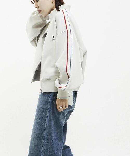 「CONVERSE TOKYO」 ジャージブルゾン FREE ライトグレー レディース_画像3