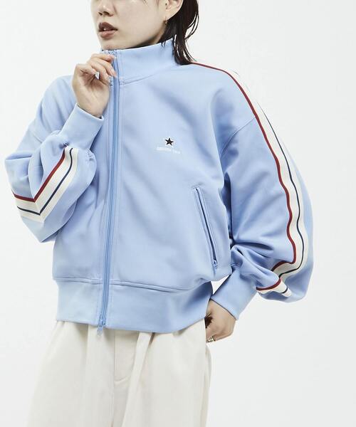 「CONVERSE TOKYO」 ジャージブルゾン FREE ライトグレー レディース_画像7