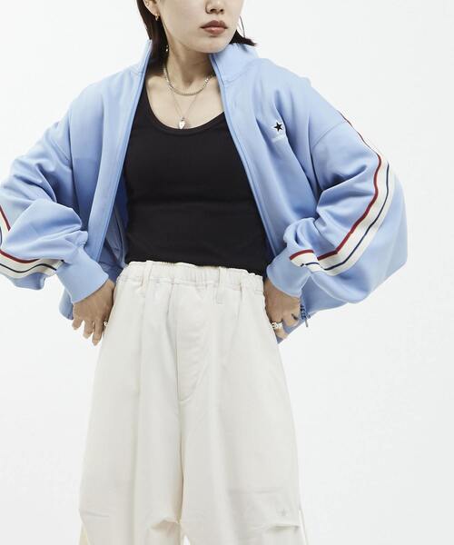「CONVERSE TOKYO」 ジャージブルゾン FREE ライトグレー レディース_画像8