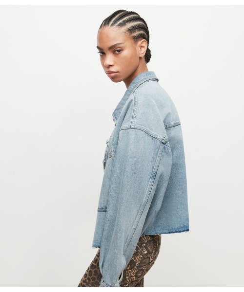 「ALLSAINTS」 デニムジャケット 6 インディゴブルー レディース_画像8