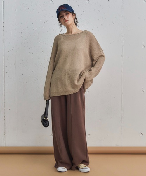「DOUX ARCHIVES」 スウェットパンツ 38 グレイッシュベージュ レディース_画像2