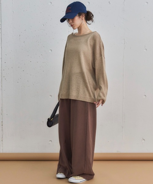 「DOUX ARCHIVES」 スウェットパンツ 38 グレイッシュベージュ レディース_画像9