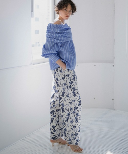 「DOUX ARCHIVES」 長袖ブラウス 38 ブルー レディース_画像5